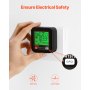 VEVOR Outlet Tester Electrical GFCI Trip Tester LCD Display Receptacle Detector