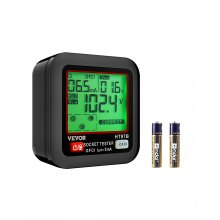 Probador de tomacorrientes VEVOR, comprobador de disparo eléctrico GFCI, detector de receptáculos con pantalla LCD