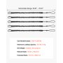 VEVOR 5 Pack Tool Lanyard, Safety Fall Protection Tools Leash with Aluminum Screw Lock Carabiner, 36.61" to 70.87" Retractable Tool Tether for Construction Roofing, Maximum Weight Limit 19.8LBS / 9KG