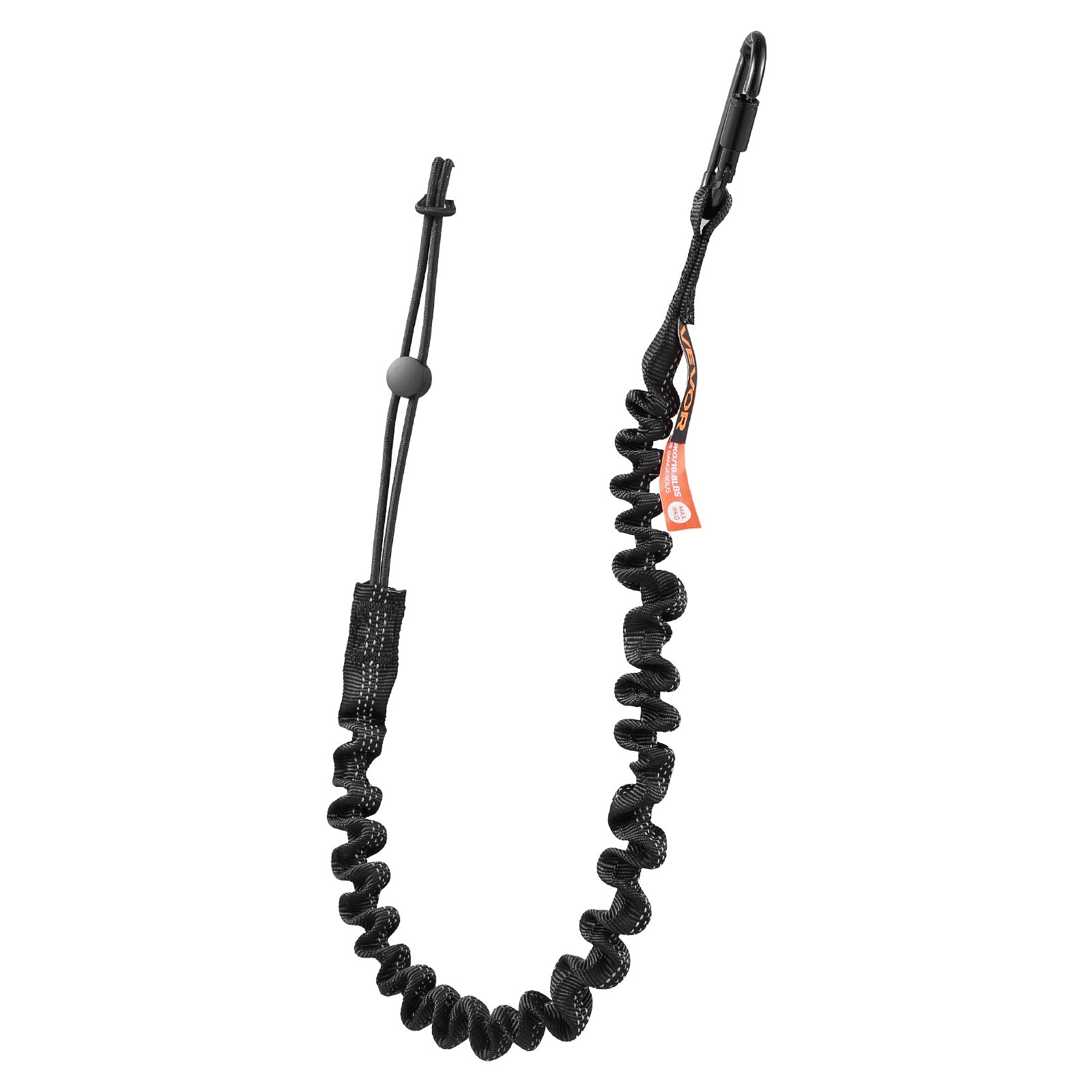 VEVOR 5 Pack Tool Lanyard, Safety Fall Protection Tools Leash with Aluminum Screw Lock Carabiner, 36.61" to 70.87" Retractable Tool Tether for Construction Roofing, Maximum Weight Limit 19.8LBS / 9KG