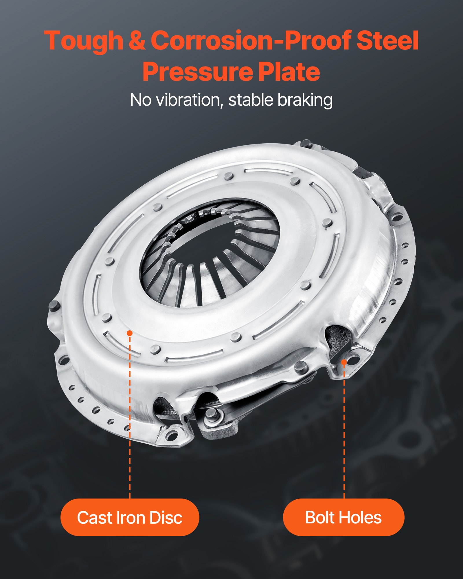 VEVOR Clutch Kit with Pressure Plate, Heavy Duty OEM Clutch Kit, OEM Replacement Transmission Clutch Kit Compatible with 2004-2006 Smart FORFOUR (75 HP), 2005-2006 FORFOUR (64 HP), 2007 FORTWO Cabrio