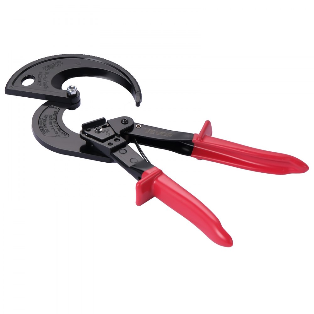 VEVOR Ratcheting Cable Cutter, Spring Steel Blades with Insulated Handles, Quick-Release Button, Heavy Duty Ratchet Cable Wire Cutter for Cutting Copper & Aluminum Cables Up to 800 MCM / 400 mm²