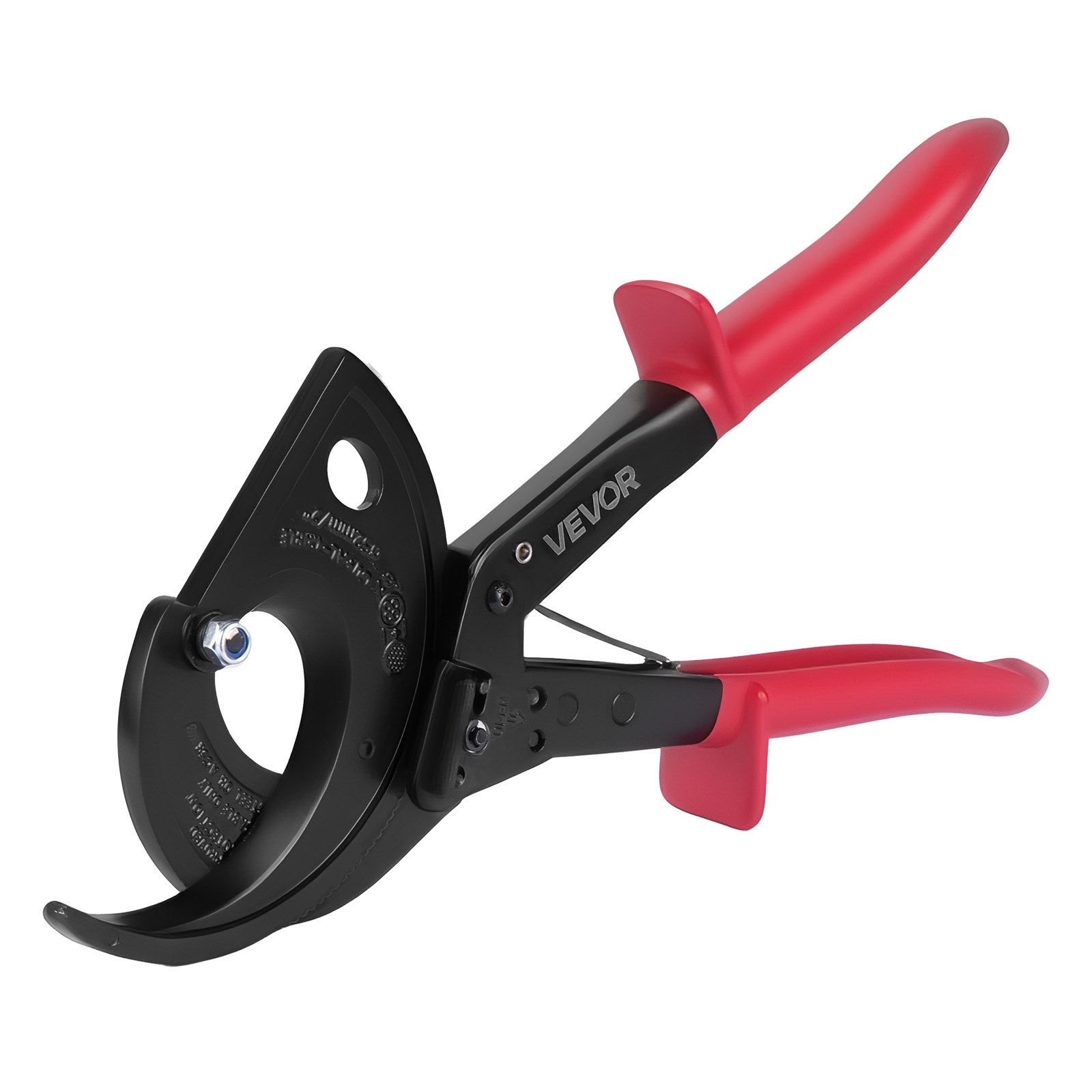 VEVOR Ratcheting Cable Cutter, Spring Steel Blades with Insulated Handles, Quick-Release Button, Heavy Duty Ratchet Cable Wire Cutter for Cutting Copper & Aluminum Cables Up to 800 MCM / 400 mm²