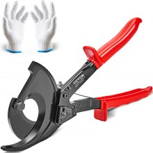 VEVOR Ratcheting Cable Cutter, 280mm Ratchet Wire and Cable Cutter, Cut up to 400 mm², with Comfortable Grip Handles, Easy to Use Quick-Release Lever, Silicon-Manganese Spring Steel Blade
