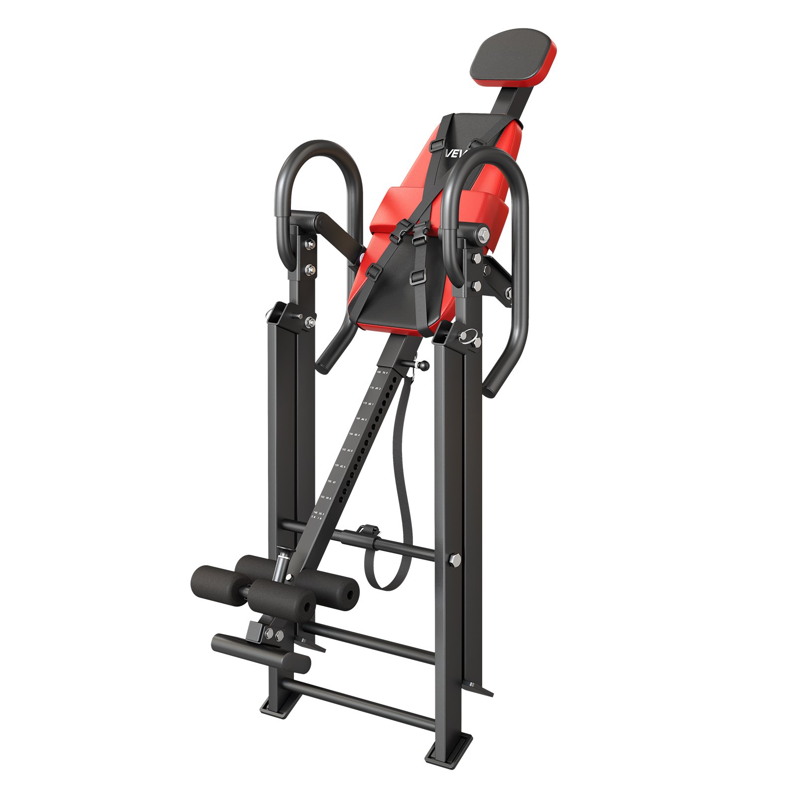 VEVOR Inversion Table, 136 kg Capacity Heavy Duty Inverted Table, Back Inverter Stretcher with Dual-Roller Locking, Decompression Tables for Shoulders, Neck, Back, Multi-Angle Adjustable Tether Strap