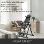 VEVOR Black Premium Gravity Inversion Table Waist Inflatable Adjustment with Protective Belt Back Therapy Fitness Adjustable Height Inversion Table Foldable