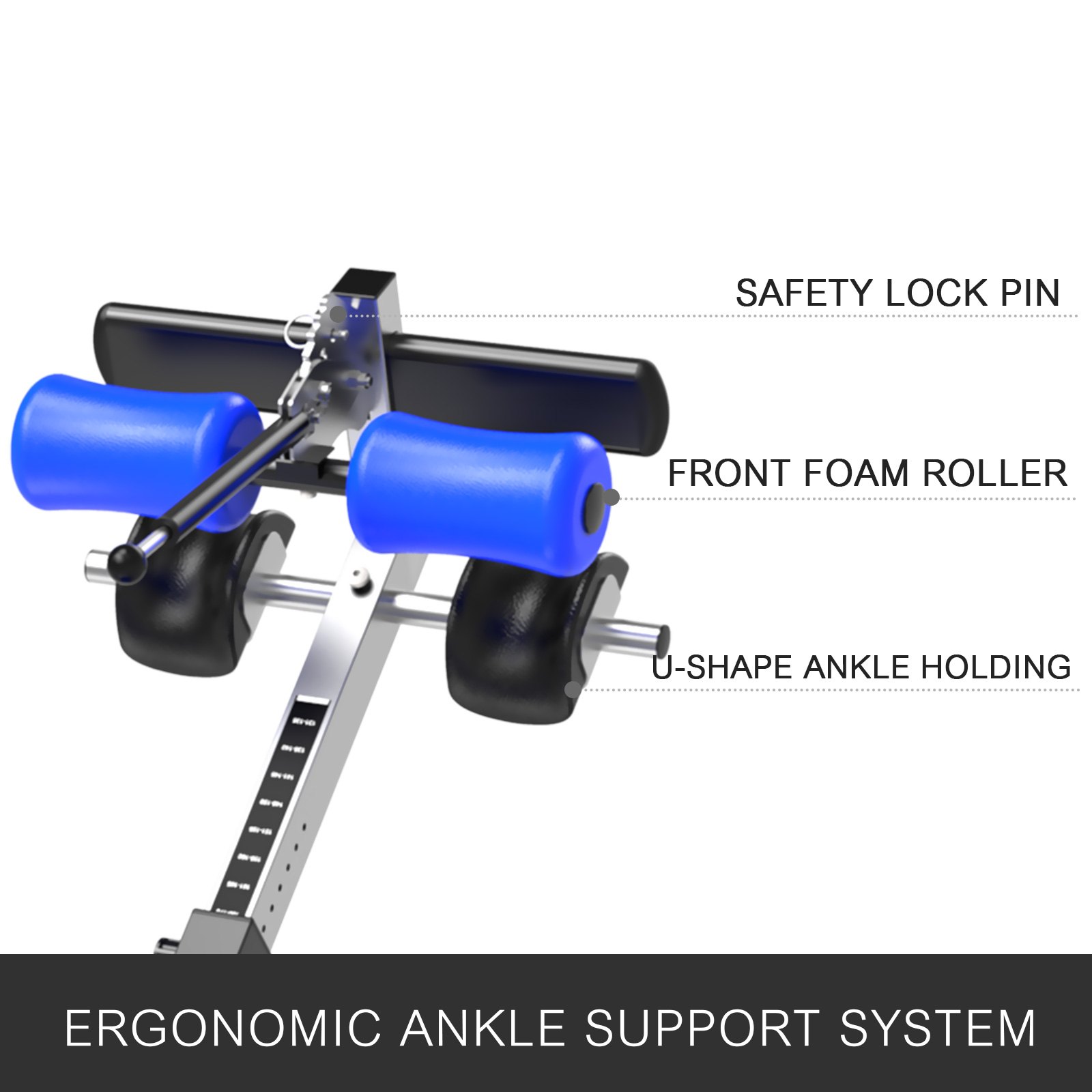 VEVOR Blue Premium Gravity Inversion Table Waist Inflatable Adjustment with Protective Belt Back Therapy Fitness Adjustable Height Inversion Table Foldable