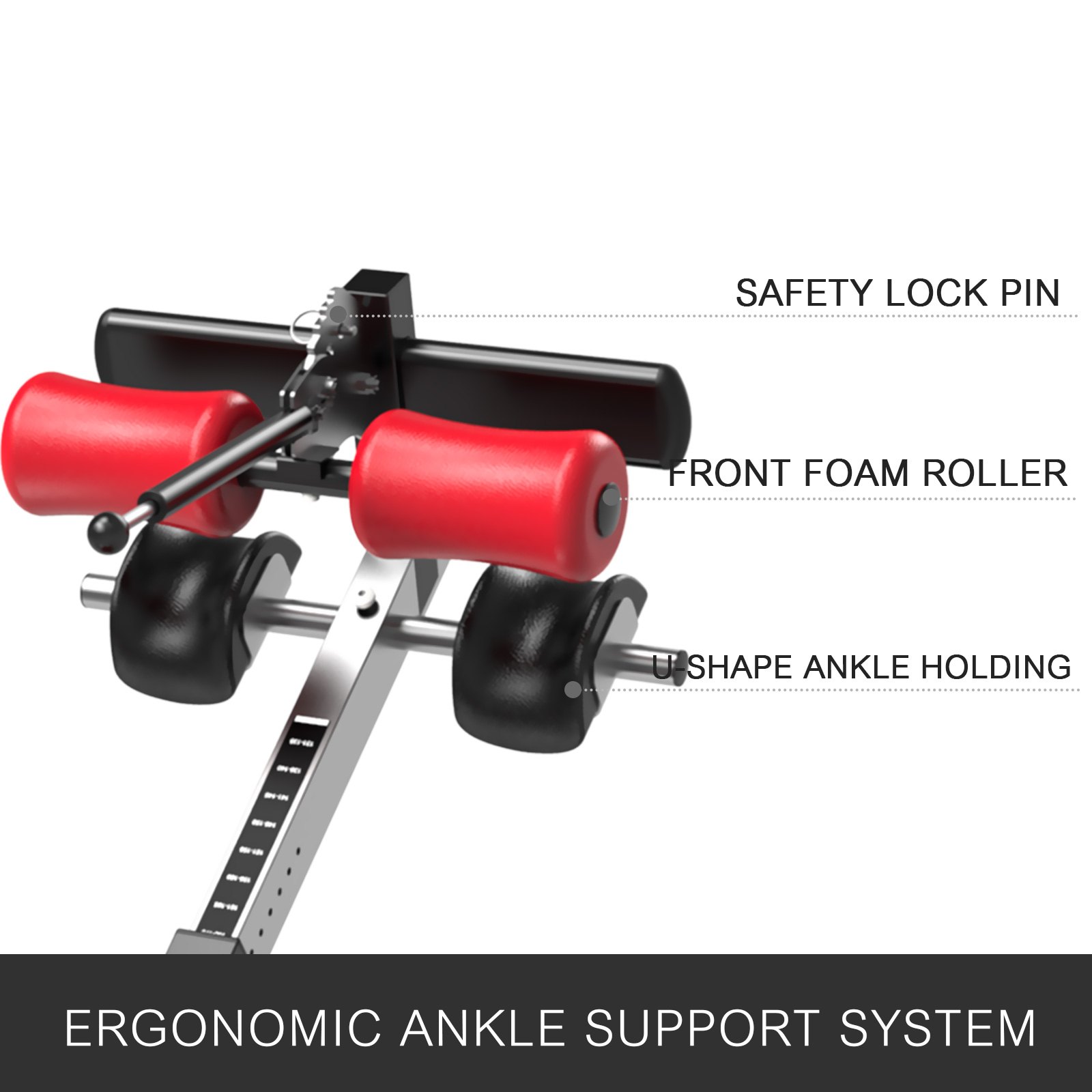 VEVOR Red Premium Gravity Inversion Table Waist Inflatable Adjustment with Protective Belt Back Therapy Fitness Adjustable Height Inversion Table Foldable