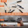 VEVOR Knife Storage Block 25 Slots, Acacia Wood Universal Knife Holders Without Knives, Large Countertop Butcher Block Knife Organizer, Multifunctional Knife Rack Stand for Easy Kitchen Storage