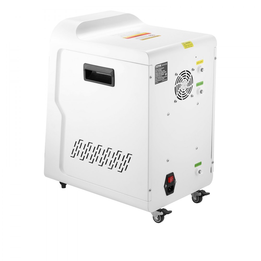 Máquina de inhalación de hidrógeno VEVOR, inhalador de hidrógeno de alta pureza al 99,99 %, inhalador de oxígeno e hidrógeno de doble puerto con separación de H2O de 1800 ml/min, generador de agua rica en hidrógeno con ruedas para viajes en casa.