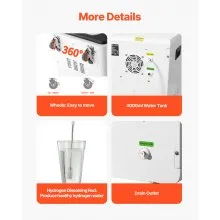 Hydrogen Inhalation Machine 99.99% High Purity 1800ml/min Portable Hydro