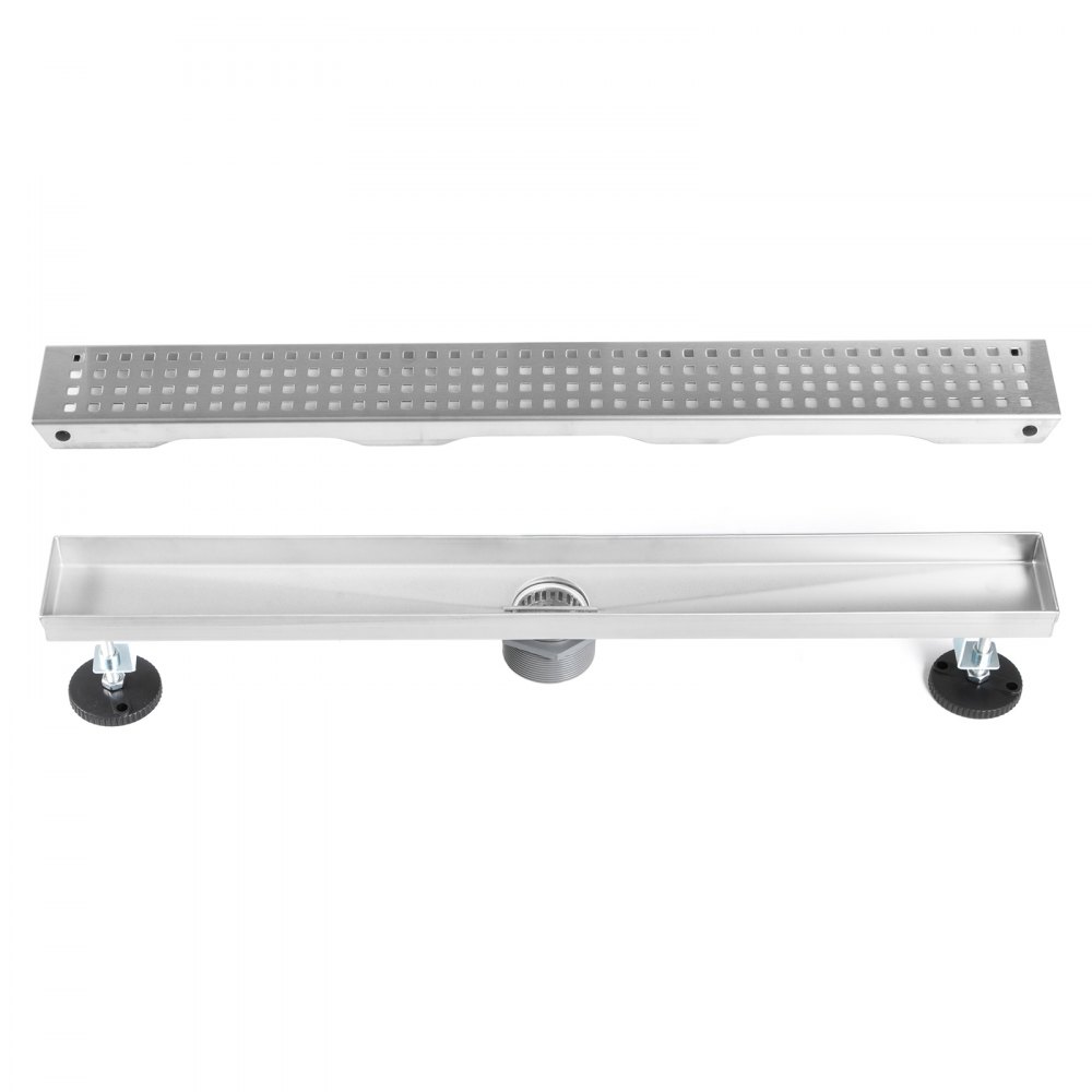 VEVOR Linear Drain 304 Stainless Steel Infinity Drain 36x2.75in Linear Tile Drain 30L/Min High Flow Capacity Invisible Drain With ''V'' Shape Shower Floor Drain For Kitchens, Bathrooms, Garages.