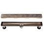 VEVOR Linear Drain 304 Stainless Steel Floor Drain 36x2.75in Linear Tile Drain 30L/Min High Flow Capacity Invisible Drain With ''V'' Shape Shower Floor Drain For Kitchens, Bathrooms, Garages