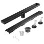 VEVOR Linear Drain 304 Stainless Steel 24x2.75in Linear Tile Drain 30L/Min High Flow Capacity Invisible Drain Shower Floor Drain for Kitchens, Bathrooms, Garages (Black).