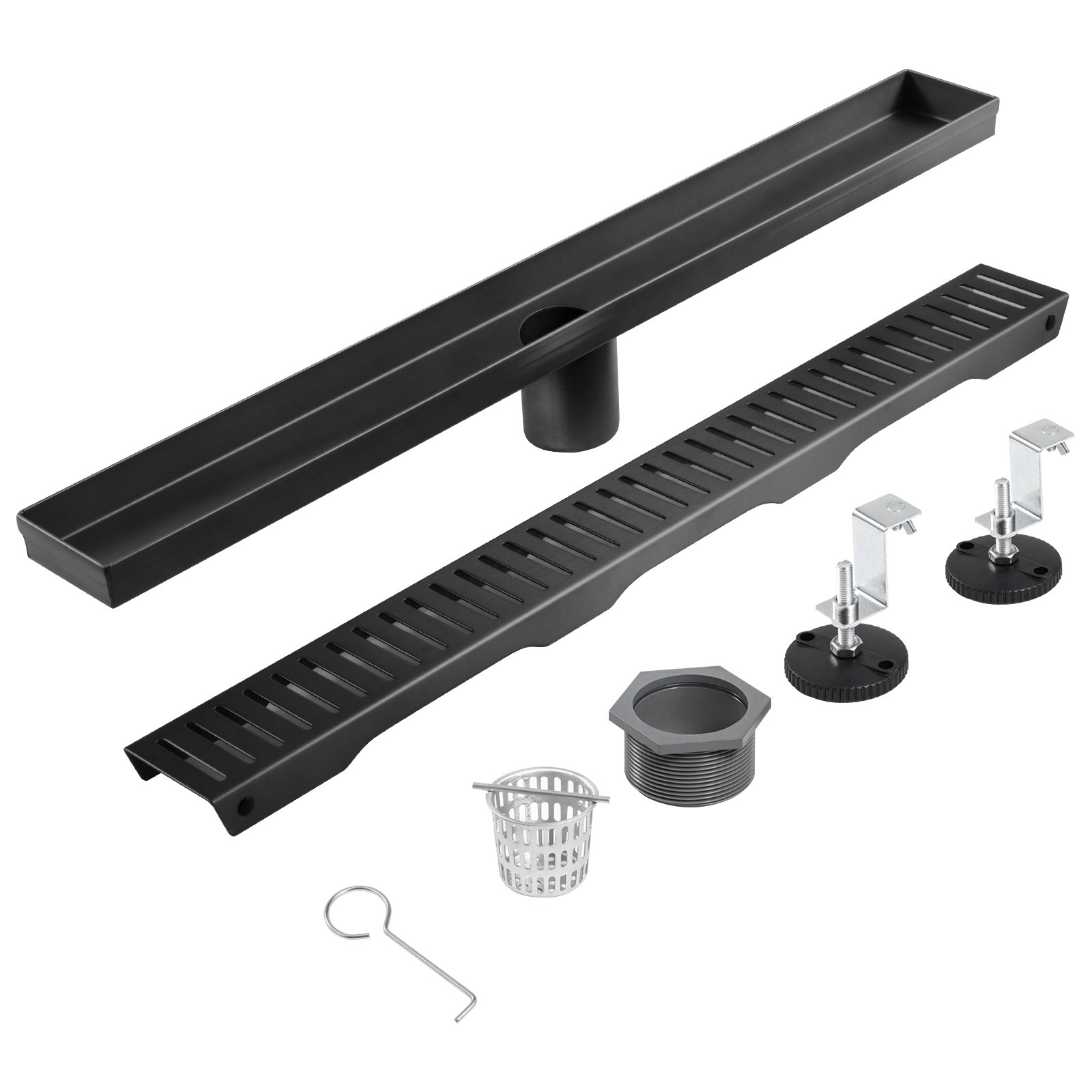 VEVOR Linear Drain Infinity Drain 36in Trench Drain 30L/Min Drain for Bathroom