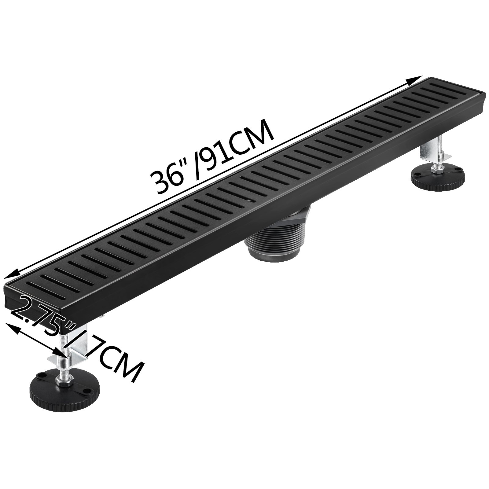 VEVOR Linear Drain Infinity Drain 36in Trench Drain 30L/Min Drain for Bathroom