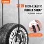 VEVOR 50 kusov plochých bungee šnúrok 19,8 mm Heavy Duty Bungee popruhov s S-háčikom