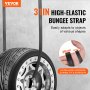 VEVOR 50 Stk Flad Bungee Cord Sæt 19,8 mm Heavy Duty Bungee Straps med S-krog