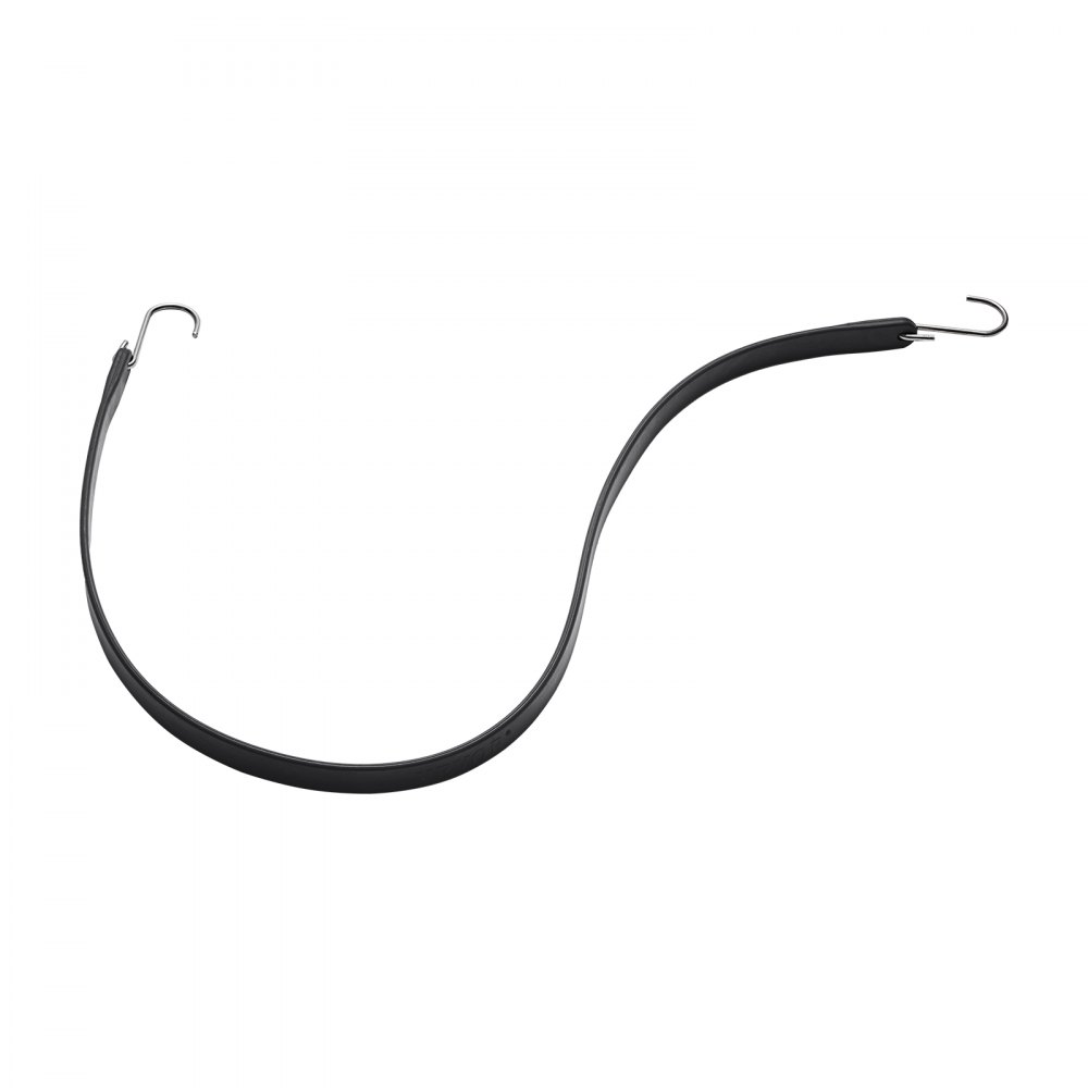 VEVOR 10 Piece Flat Bungee Cord, 20 mm Heavy Duty Bungee Straps with Steel S-Hooks, 36" Elastic Bungee Rope for Cargo, Tarps, Trucks and Tent, Black