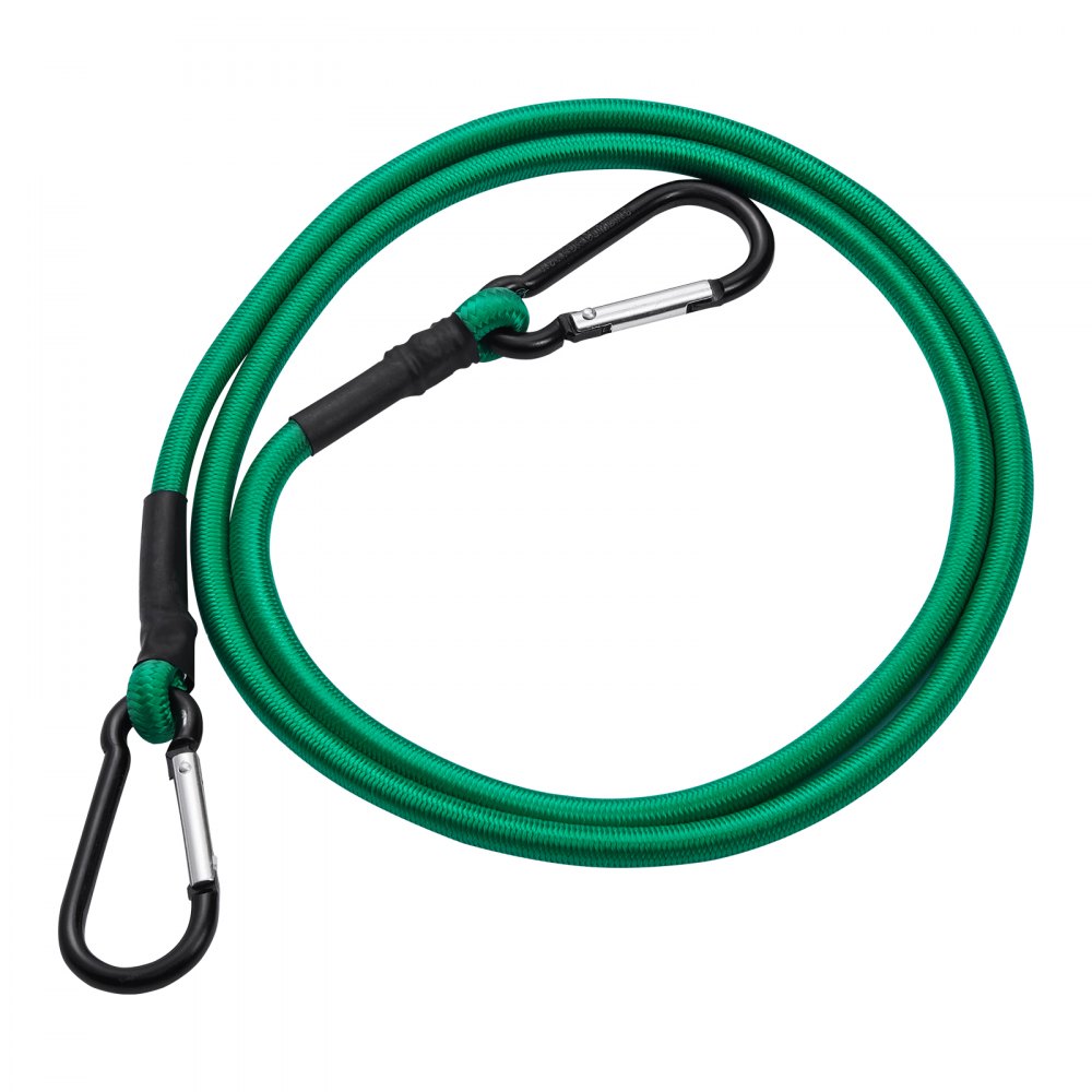 VEVOR 30 Piece Bungee Cords Assortment, 8 mm Heavy Duty Bungee Straps with A3 Steel Carabiners, Includes 10", 18", 24", 36", 48", 60", 72", Portable Storage Bag, 6 Clips & Canopy Ties