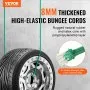 VEVOR 30 Pcs Bungee Cords Set 8mm Heavy Duty Bungee Straps with Steel Carabiners