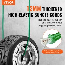 VEVOR 32 Pcs Bungee Cords Set 8 mm Heavy Duty Bungee Straps with A3 Steel Hooks