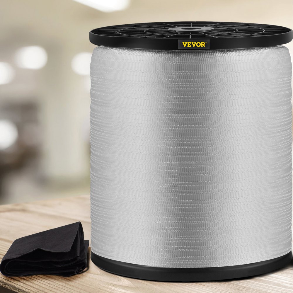 VEVOR 1800Lbs Polyester Pull Tape, 108\' x 5/8\" Flat Tape for Wire & Cable Conduit Work Variable Functions, Flat Rope for Pulling/Loading/Packing in Any Weather CONDITON