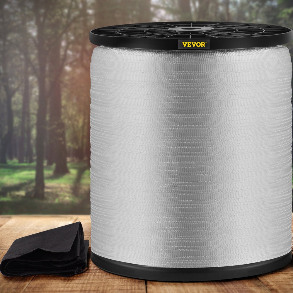 VEVOR 1800Lbs Polyester Pull Tape, 318' x 5/8" Flat Tape for Wire & Cable Conduit Work Variable Functions, Flat Rope for Pulling/Loading/Packing in Any Weather CONDITON