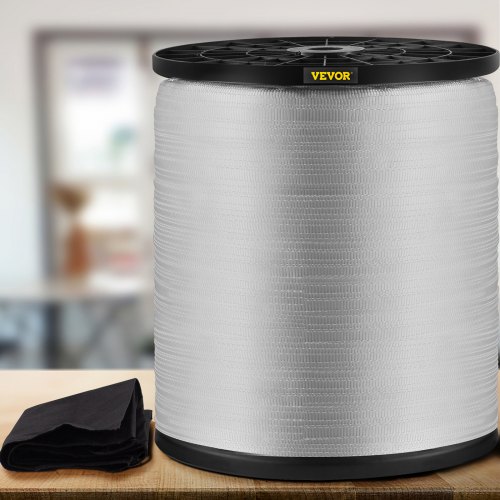 VEVOR 170Lbs Polyester Pull Tape, 3153' x 3/16" Flat Tape for Wire & Cable Conduit Work Variable Functions, Flat Rope for Pulling/Loading/Packing in Any Weather CONDITON
