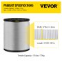VEVOR 170Lbs Polyester Pull Tape, 3153' x 3/16" Flat Tape for Wire & Cable Conduit Work Variable Functions, Flat Rope for Pulling/Loading/Packing in Any Weather CONDITON