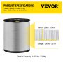 VEVOR 1130Lbs Polyester Pull Tape, 1053' x 3/8" Flat Tape for Wire & Cable Conduit Work Variable Functions, Flat Rope for Pulling/Loading/Packing in Any Weather CONDITON