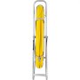 VEVOR fiberglass fish tape with yellow cable on a metal stand.