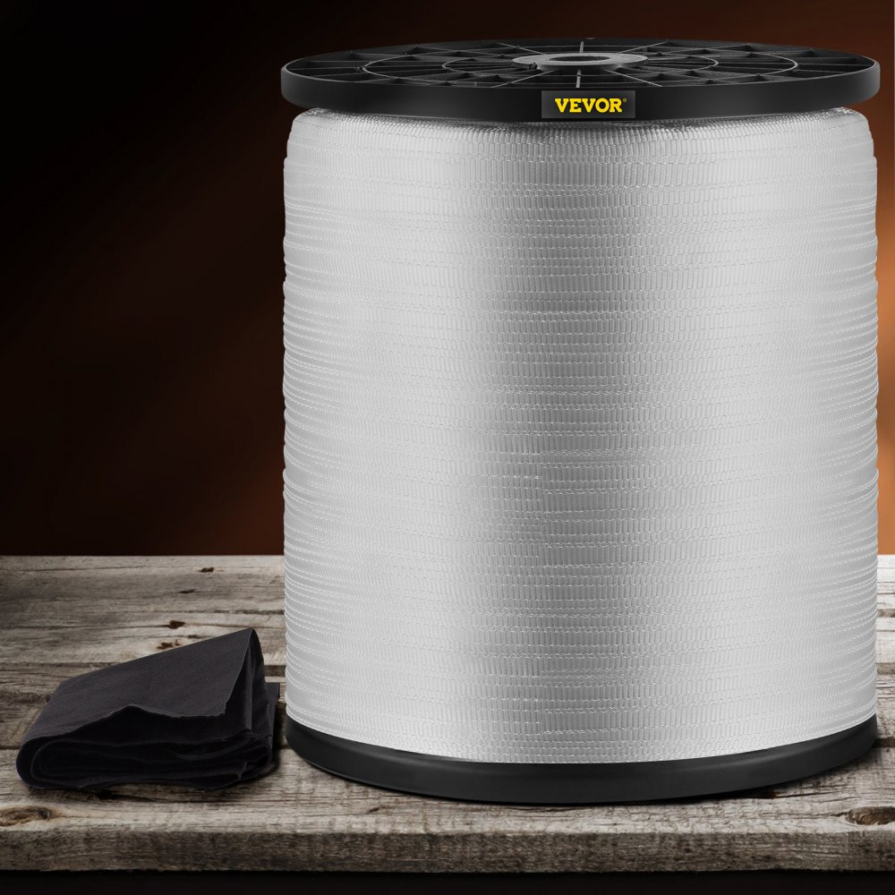 VEVOR 2500Lbs Polyester Pull Tape, 528' x 3/4" Flat Tape for Wire & Cable Conduit Work Variable Functions, Flat Rope for Pulling/Loading/Packing in Any Weather CONDITON