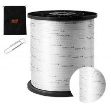 VEVOR Polyester Pull Tape, 1/2" x 5249' Mule Tape Flat Rope, 1250 lbf Tensile Capacity, Printed Webbing Cable Pulling Tape for Packaging, Gardening, Commercial Electrical, Conduit Work, White