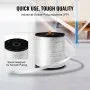 VEVOR Polyester Pull Tape, 3/4" x 528' Mule Tape Flat Rope, 2500 lbf Tensile Capacity, Printed Webbing Cable Pulling Tape for Packaging, Gardening, Commercial Electrical, Conduit Work, White