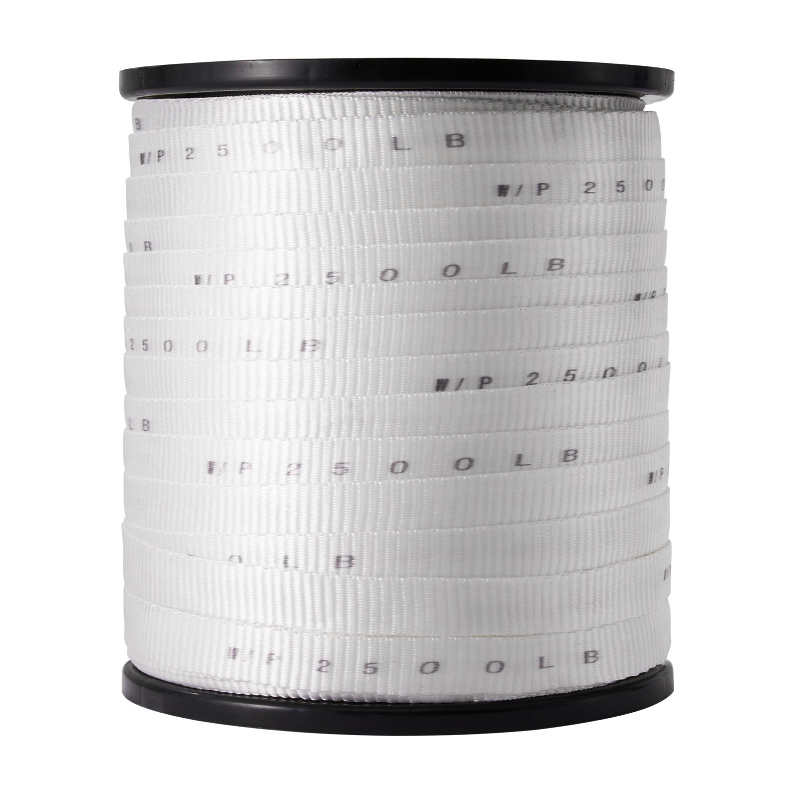 VEVOR Polyester Pull Tape, 1.9 cm x 160.9 m Mule Tape Flat Rope, 1134 kgf Tensile Capacity, Printed Webbing Cable Pulling Tape for Packaging, Gardening, Commercial Electrical, Conduit Work, White