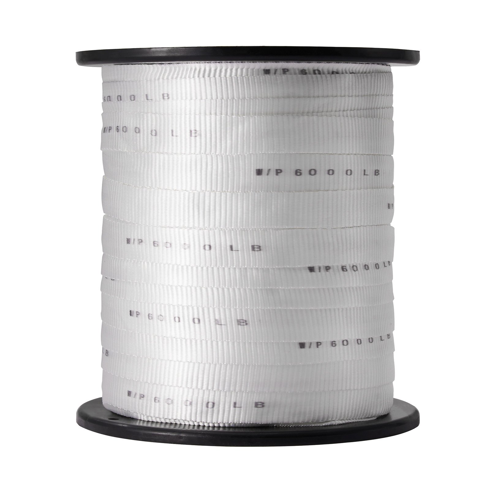 VEVOR Polyester Pull Tape, 2.5 cm x 160.9 m Mule Tape Flat Rope, 2722 kgf Tensile Capacity, Printed Webbing Cable Pulling Tape for Packaging, Gardening, Commercial Electrical, Conduit Work, White