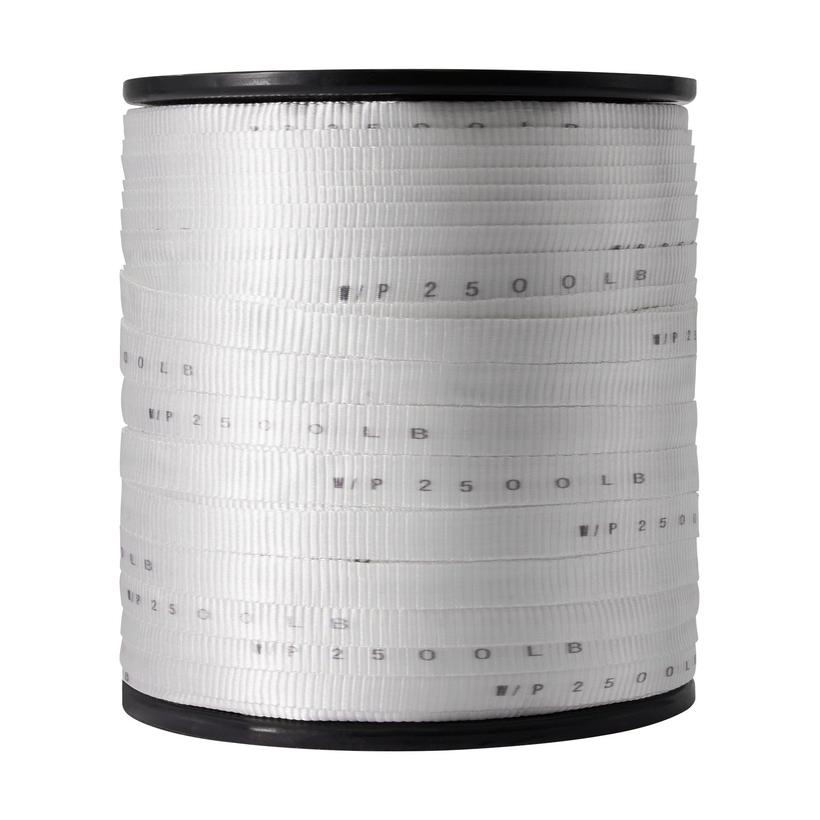 VEVOR Polyester Pull Tape, 1.9 cm x 321 m Mule Tape Flat Rope, 1134 kgf Tensile Capacity, Printed Webbing Cable Pulling Tape for Packaging, Gardening, Commercial Electrical, Conduit Work, White