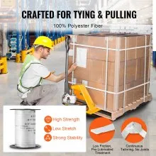 VEVOR Polyester Pulling Tape Mule Tape 5/8" x 108' 2200 lbf Tensile Capacity