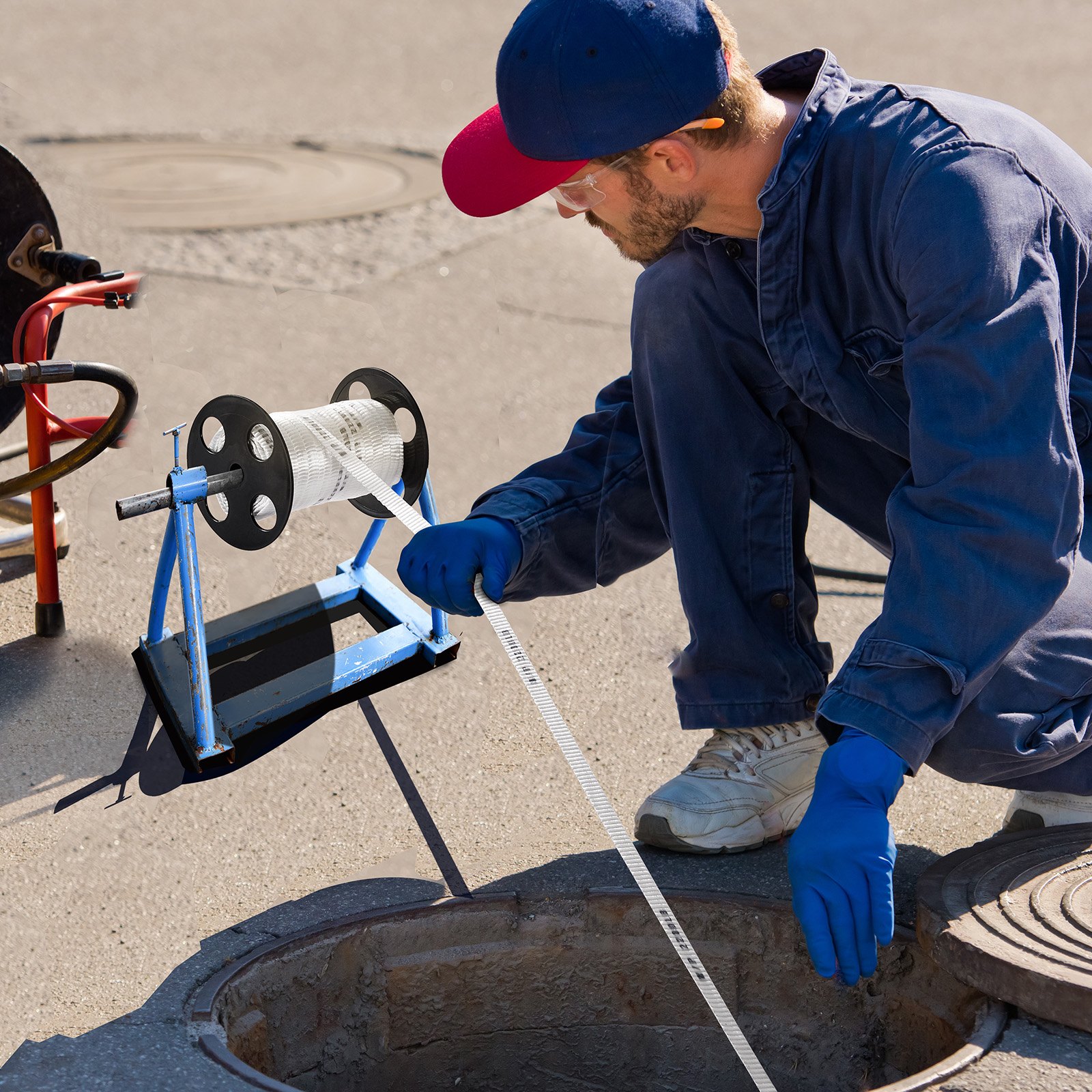 VEVOR Polyester Pulling Tape Mule Tape 5/8" x 108' 2200 lbf Tensile Capacity