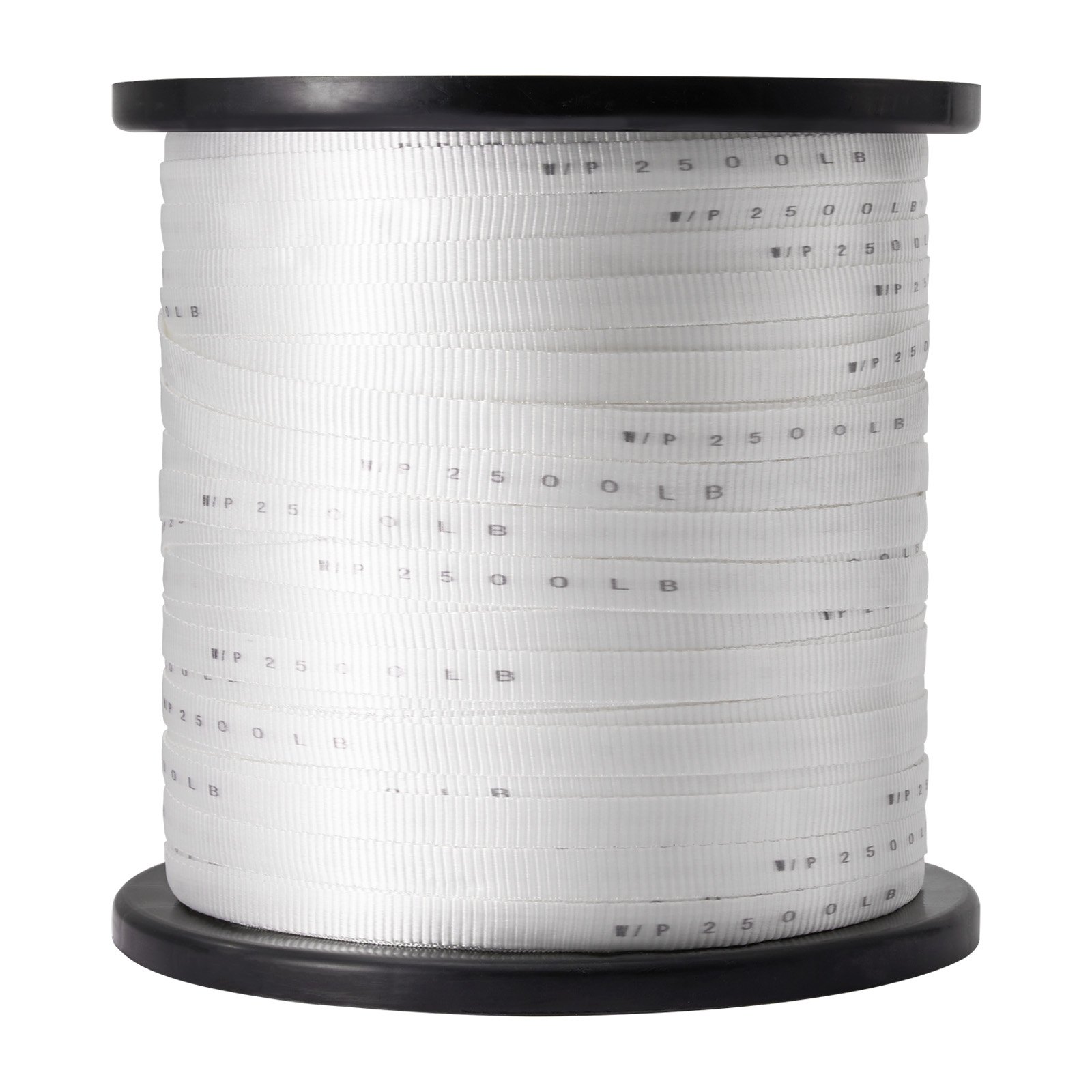 VEVOR Polyester Pull Tape, 1.9 cm x 641 m Mule Tape Flat Rope, 1134 kgf Tensile Capacity, Printed Webbing Cable Pulling Tape for Packaging, Gardening, Commercial Electrical, Conduit Work, White