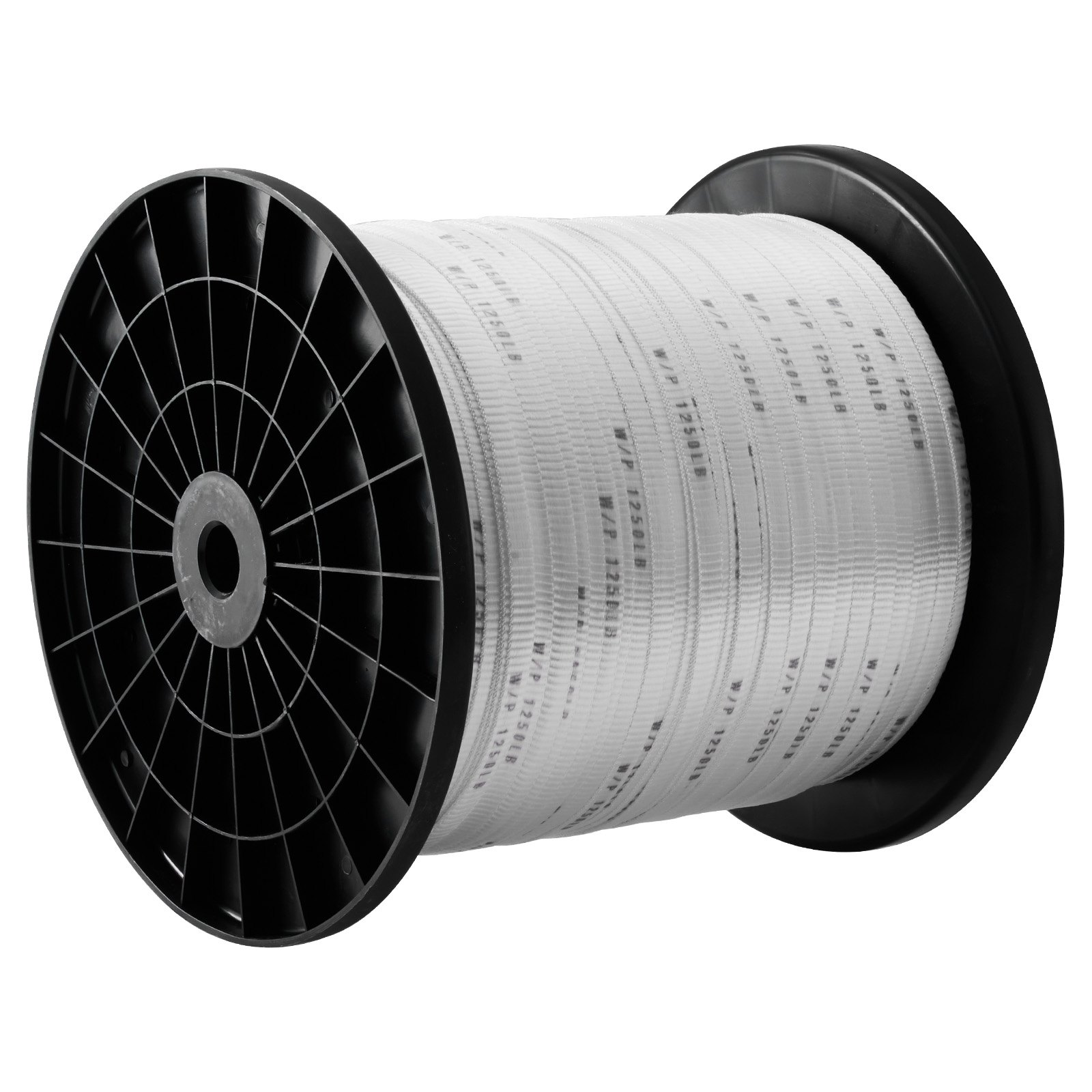 VEVOR Polyester Pull Tape, 1.3 cm x 961 m Mule Tape Flat Rope, 567 kgf Tensile Capacity, Printed Webbing Cable Pulling Tape for Packaging, Gardening, Commercial Electrical, Conduit Work, White