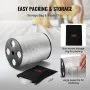 VEVOR polyester pull tape on a reel with non-woven storage bag and large paperclip for fastening.