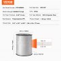 VEVOR Polyester Pull Tape, 3/4" x 265' Mule Tape Flat Rope, 2500 lbf Tensile Capacity, Printed Webbing Cable Pulling Tape for Packaging, Gardening, Commercial Electrical, Conduit Work, White