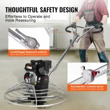 VEVOR Power Walk-Behind Cement Trowel 38” 6HP Gas-Powered with Float Pan Blade