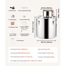 Moonshine Still 13.2Gal Water Wine Alcohol Distiller Brewing Kit Stainless Steel