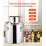 Moonshine Still 8 Gal Water Wine Alcohol Distiller Brewing Kit Stainless Steel