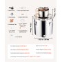 VEVOR Alcohol Still, 8 Gal / 30 L Stainless Steel Water Alcohol Distiller with Copper Coil, Home Brewing Refining Fermentation Kit with Thermometer & Pump, for Wine Whisky Brandy, Silver