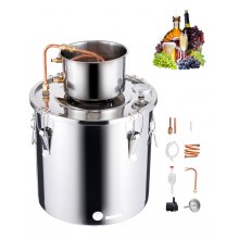 VEVOR Moonshine Still 8 Gal Water Alcohol Distiller Kit ζυθοποιίας από ανοξείδωτο χάλυβα