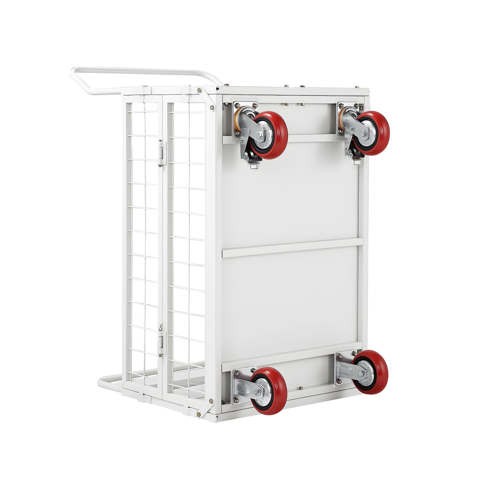 VEVOR Platform Truck Cart with Cage, 2000 lbs Capacity, 6-in-1 Foldable Flatbed Cart with Swivel Wheels, Heavy Duty Hand Truck, Multi-Functional Push Dolly, for Grocery Laundry, 44.5 x 26.6 x 42.1 in